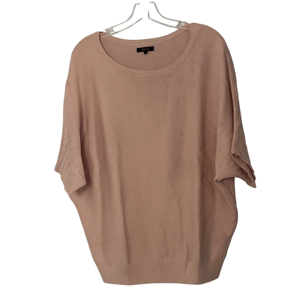 Quince Cotton Cashmere Link‎ Stitch Dolman Sweater Sugar Stone - Large